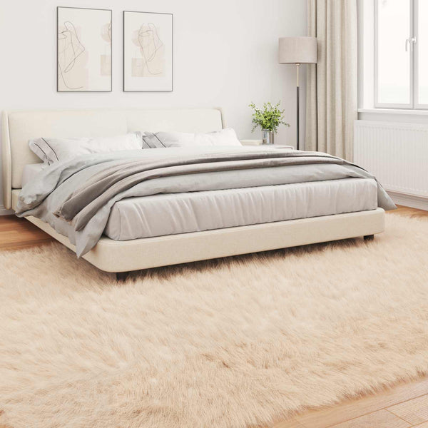 Beiger Kunstfell Teppich 200x280 cm