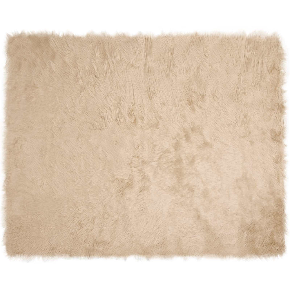 Beiger Kunstfell Teppich 200x280 cm