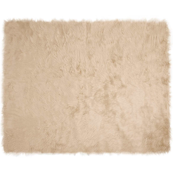 Beiger Kunstfell Teppich 200x280 cm