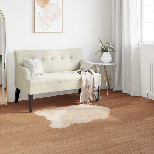 Beiger Kunstfell Teppich 60x90 cm