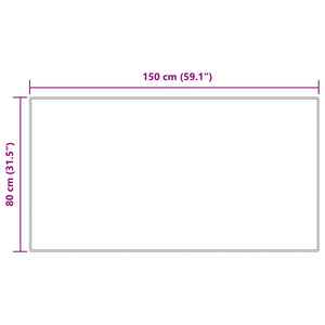 Creme Kunstfell Teppich 80x150cm