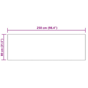 Creme Kunstfell Teppich 80x250cm