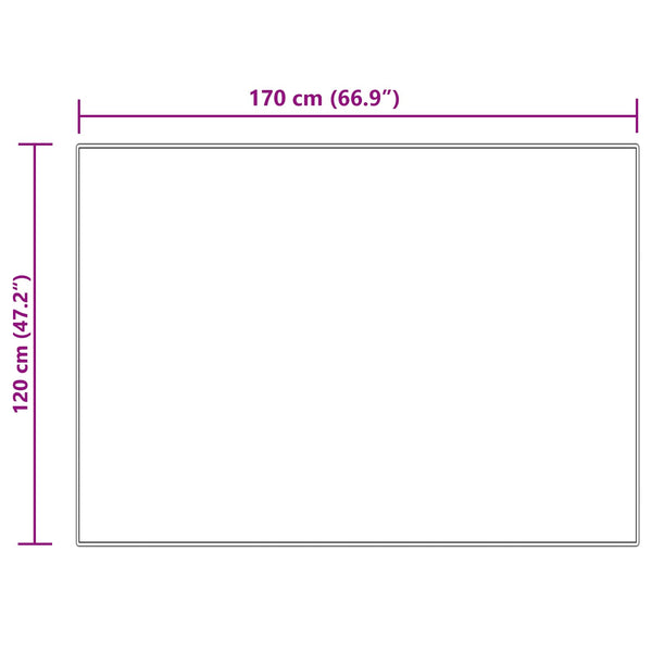 Creme Kunstfell Teppich 120x170 cm