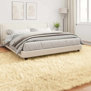 Creme Kunstfell Teppich 200x280 cm