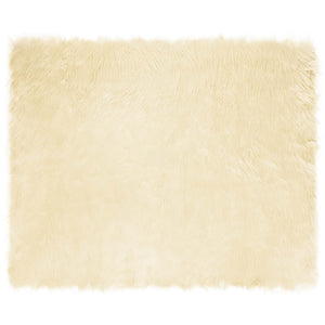 Creme Kunstfell Teppich 200x280 cm