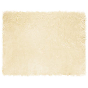 Creme Kunstfell Teppich 240x340 cm