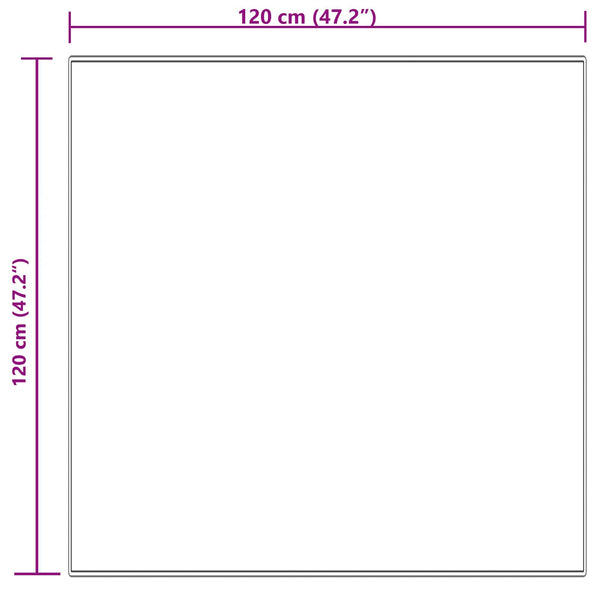 Creme Kunstfell Teppich 120x120cm