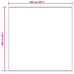 Creme Kunstfell Teppich 160x160cm