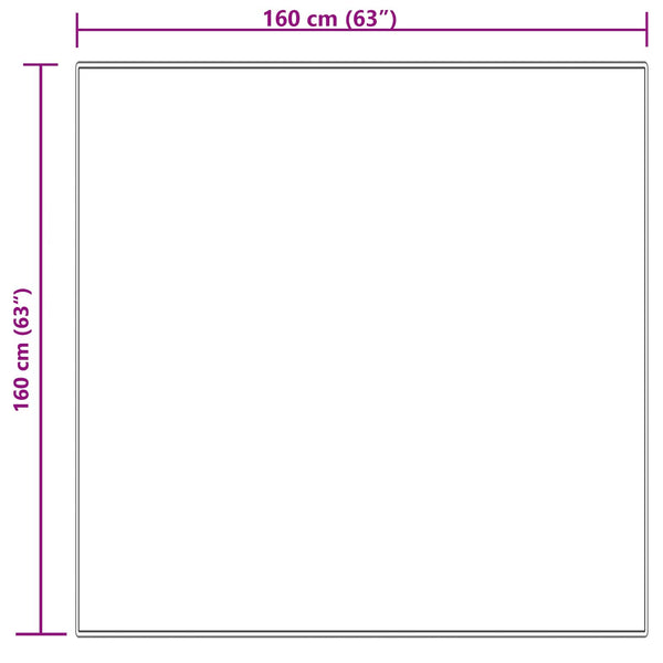 Creme Kunstfell Teppich 160x160cm