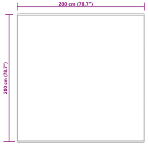 Creme Kunstfell Teppich 200x200 cm