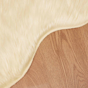 Creme Schaffell Teppich 50x80cm