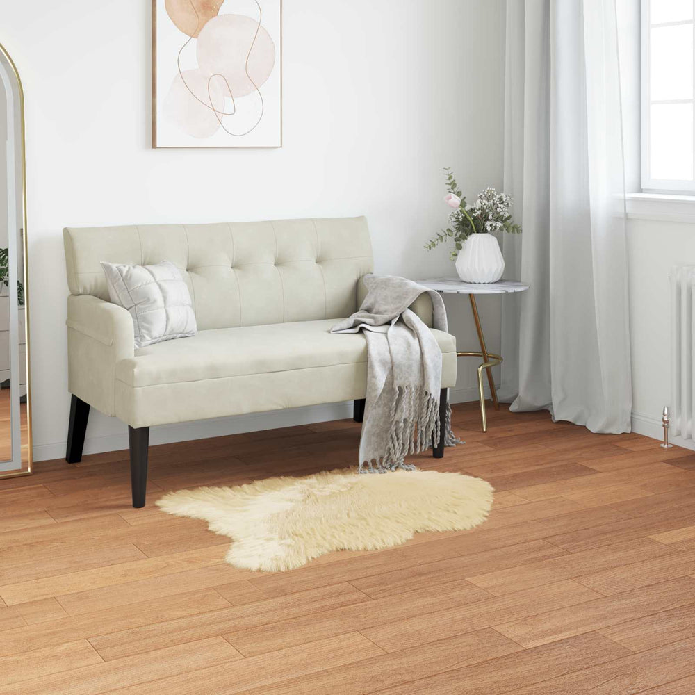 Creme Schaffell Teppich 50x80cm