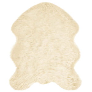 Creme Schaffell Teppich 50x80cm