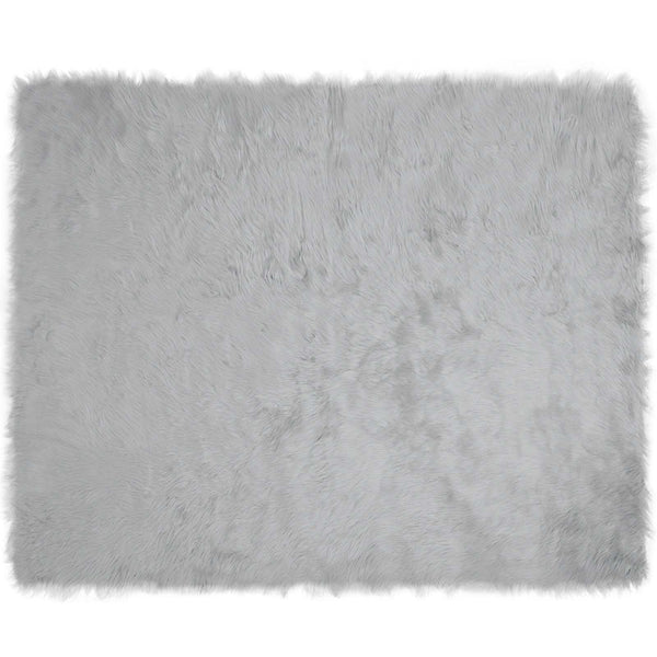 Grauer Kunstfell Teppich 200x280 cm