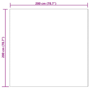 Grauer Kunstfell Teppich 200x200 cm
