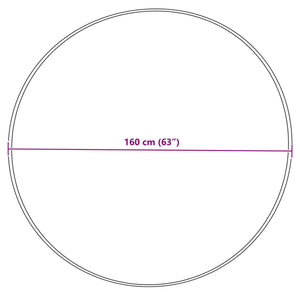 Grauer Kunstfell Teppich Ø 160cm