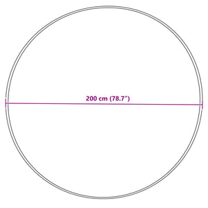 Grauer Kunstfell Teppich Ø 200cm