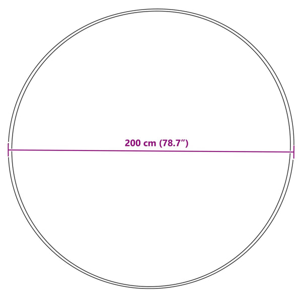 Grauer Kunstfell Teppich Ø 200cm