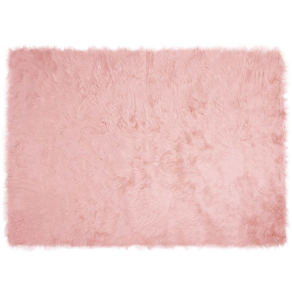 Rosa Kunstfell Teppich 120x170 cm