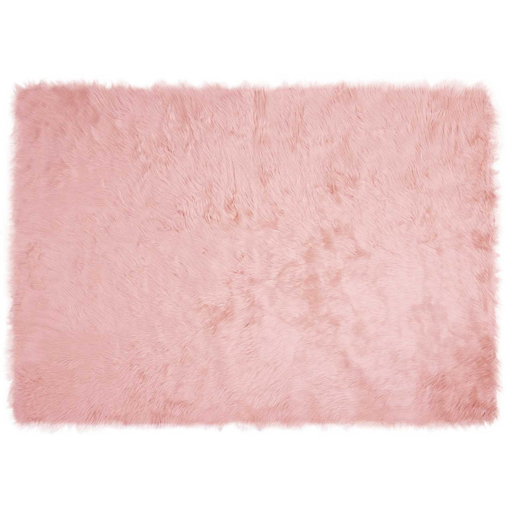 Rosa Kunstfell Teppich 140x200 cm