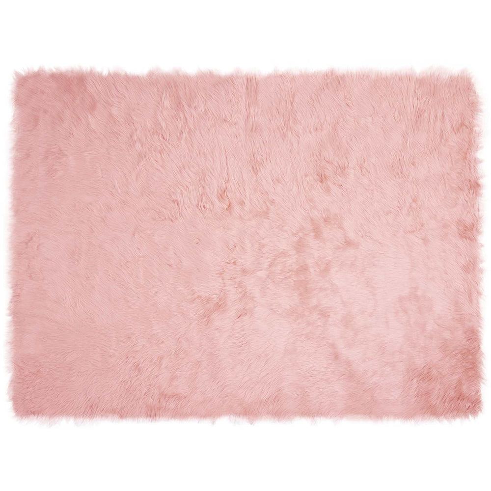 Rosa Kunstfell Teppich 160x230 cm