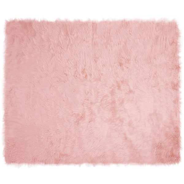 Rosa Kunstfell Teppich 200x280 cm