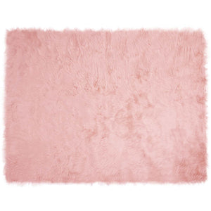 Rosa Kunstfell Teppich 240x340 cm