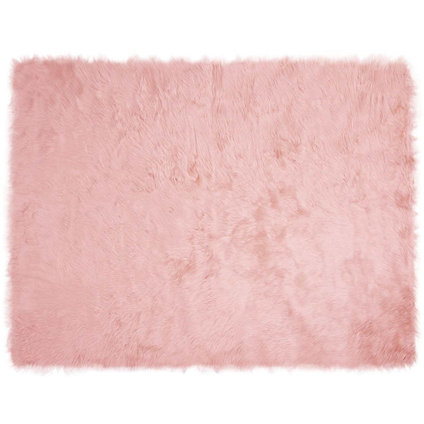 Rosa Kunstfell Teppich 240x340 cm