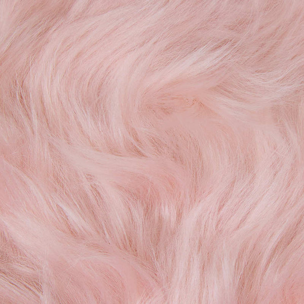 Rosa Kunstfell Teppich 240x240cm