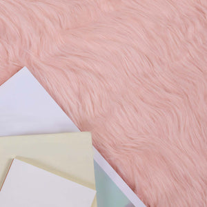 Rosa Kunstfell Teppich Ø 200 cm