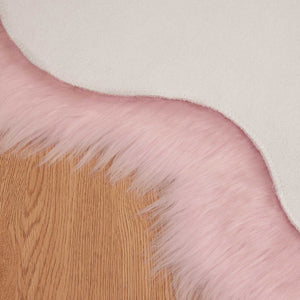 Rosa Kunstfell Teppich 80x120cm