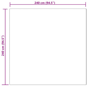 Schwarzer Kunstfell Teppich 240x240 cm