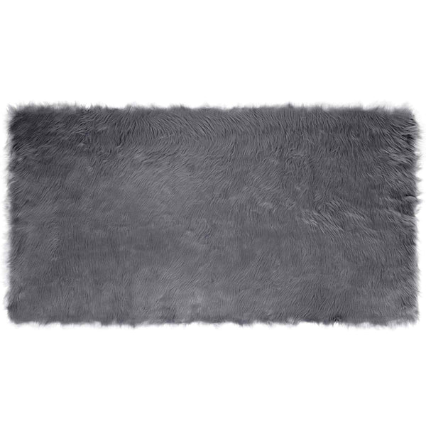 Anthrazit Kunstfell Teppich 60x110 cm