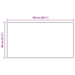 Anthrazit Kunstfell Teppich 80x150 cm