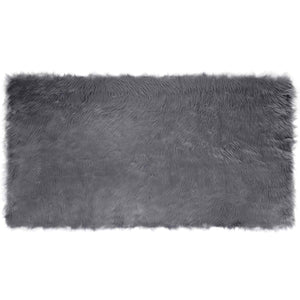 Anthrazit Kunstfell Teppich 80x150 cm