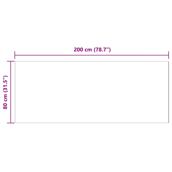 Anthrazit Kunstfell Teppich 80x200 cm