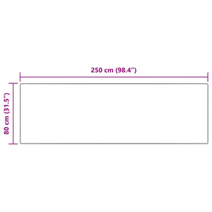 Anthrazit Kunstfell Teppich 80x250 cm