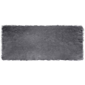 Anthrazit Kunstfell Teppich 100x200 cm