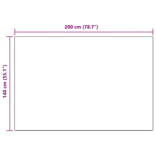 Anthrazit Kunstfell Teppich 140x200 cm