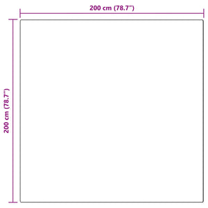 Anthrazit Kunstfell Teppich 200x200 cm