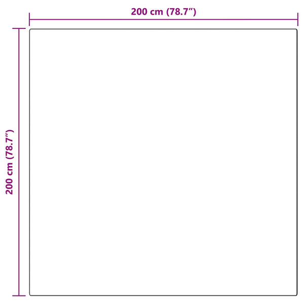 Anthrazit Kunstfell Teppich 200x200 cm