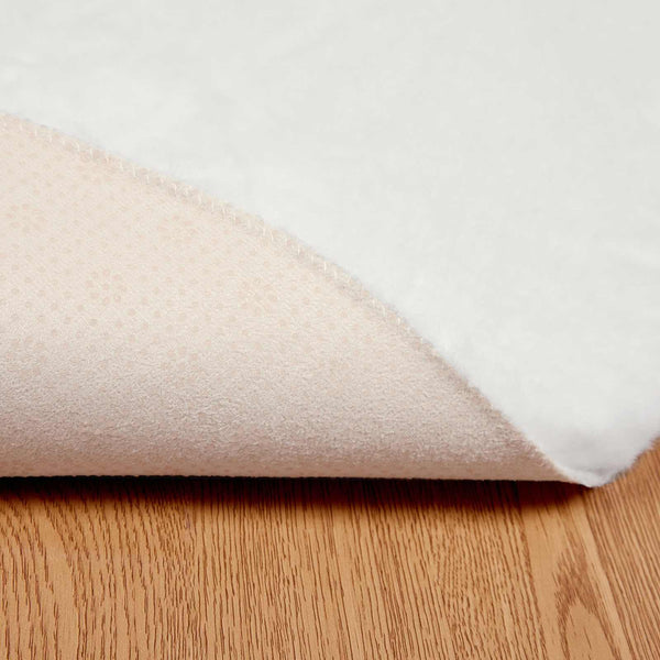 Weißer Kunstfell Teppich Ø 80cm