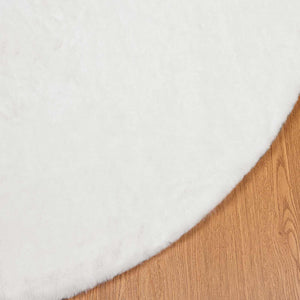 Weißer Kunstfell Teppich Ø 160cm