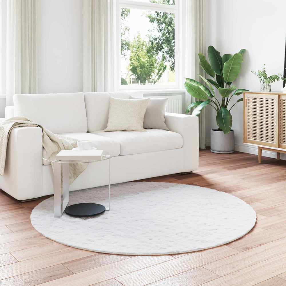Weißer Kunstfell Teppich Ø 160cm