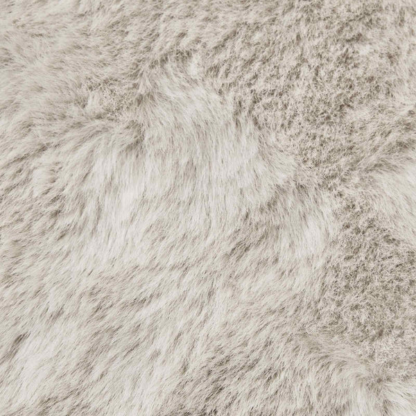 Beiger Kunstfell Teppich Ø 80cm