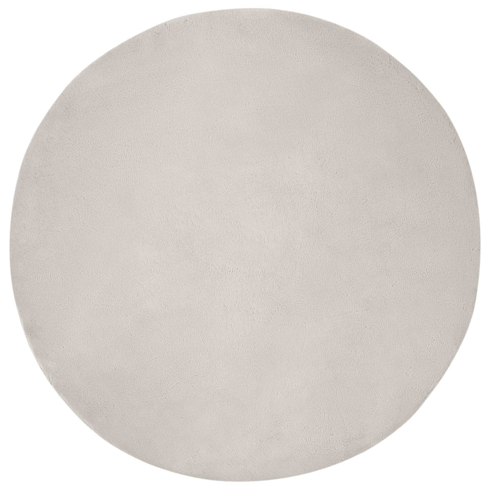 Beiger Kunstfell Teppich Ø 80cm