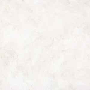Creme Kunstfell Teppich Ø 80cm