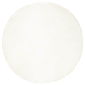 Creme Kunstfell Teppich Ø 80cm