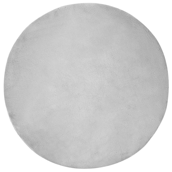 Runder Kunstfell Teppich Grau Ø 80cm