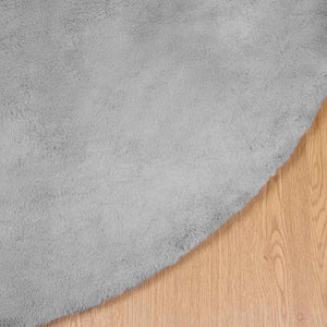 Rundes Kunstfell Teppich Grau Ø 100cm